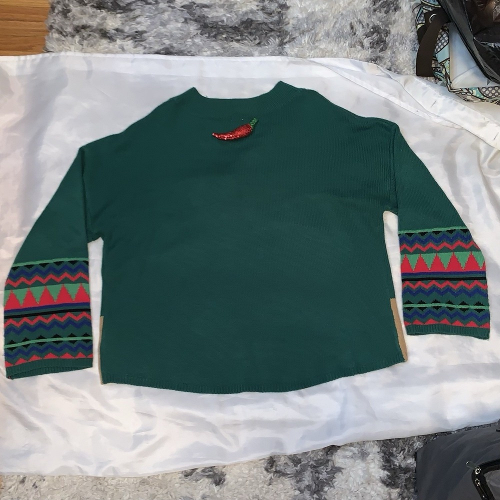 Holiday Time Feliz Navidad Christmas Ugly Sweater Women's XL(16-18) Multicolors - Picture 6 of 8